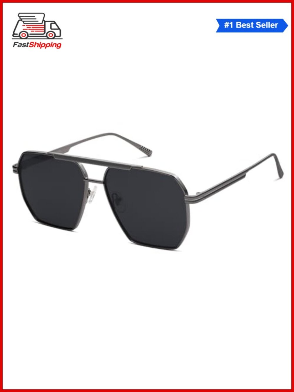 ✨ SOJOS Polarized Square Full Frame Retro Oversized Sunglasses